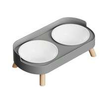 New Stainless Steel Elevated Double Bowl For Cats And Dogs, Integrated Food And Water Bowls On High Stand, Designed For Small Pets, Raised Design Protects Neck, Fashionable Pet Feeder - Multicolor - View 22