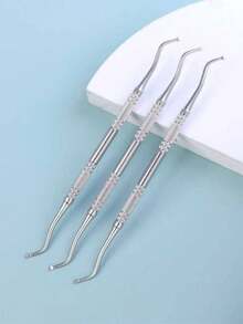 Stainless Steel Nail File, For Cleaning Nail Dirt And Debris - Silver - View 2