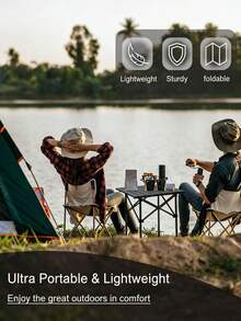 Portable Outdoor Folding Table, Aluminum Alloy Lightweight Table With Storage Bag, Suitable For Camping, BBQ, Picnic, Travel - A - View 7