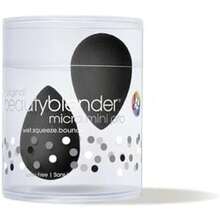 Beautyblender® | Original Pink Beauty Blender Makeup Sponge, Super-Soft Foam Easily Blends Foundations, Powders & Creams, Made In USA, Reusable, Washable, Streak Free Application, Vegan, Cruelty Free - Micro Mini Black 2-Pack - 查看 3