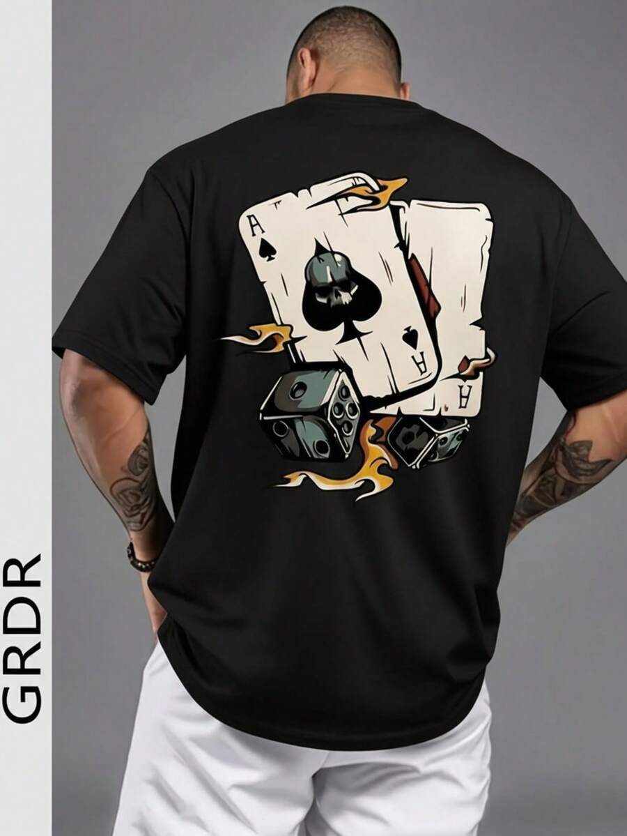 GRDR 男士时尚印花宽松短袖T恤 | 精致设计 | 夏季必备 | 百搭易配 | 展现你的风格