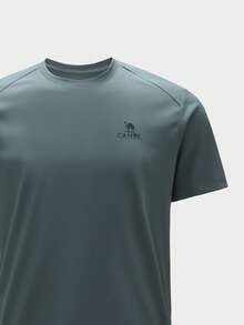 CAMEL CROWN Men's Outdoor Sports Short Sleeve T-Shirt, Comfortable Breathable Quick-Dry, Suitable For Spring & Summer Wear - Kino Midori - View 3
