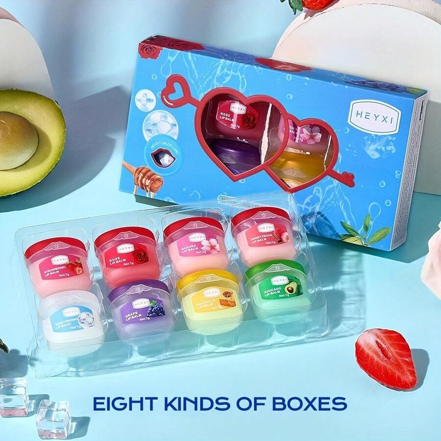 8-Pack Super Moisturizing Lip Balm Set - Long-Lasting Hydration To Nourish & Repair Dry Lips. The Perfect Thoughtful Gift For Her For Christmas And Valentine's Day. - 8 cái - Xem 1