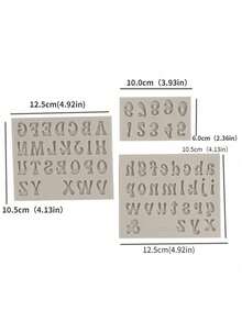 Silicone Daily Use English Letter & Number Shaped Molds, Holiday, Kitchen Handmade Molds, Soap, Candle, Plaster Molds, Kitchen Accessories, DIY Supplies - Multicolor - View 12