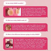 Sticky CAKEScircles + Sticky CAKEStriangles Set - The "Sticky Not Icky" Triangle Nipple Covers Designed For Deep Vees And Swim - 焦糖 - 查看 7
