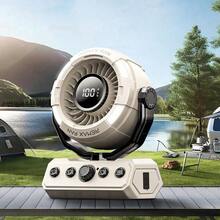 RS-ZF09 Long-Lasting Outdoor Camping Fan: 100-Speed Stepless Adjustment, High-Definition Digital Display, 20000mAh Large Battery, 60-Hour Runtime, Wall-Mountable/Standing, Intelligent Timer, Wireless Remote Control. - Long-lasting Outdoor Camping Fan - View 7
