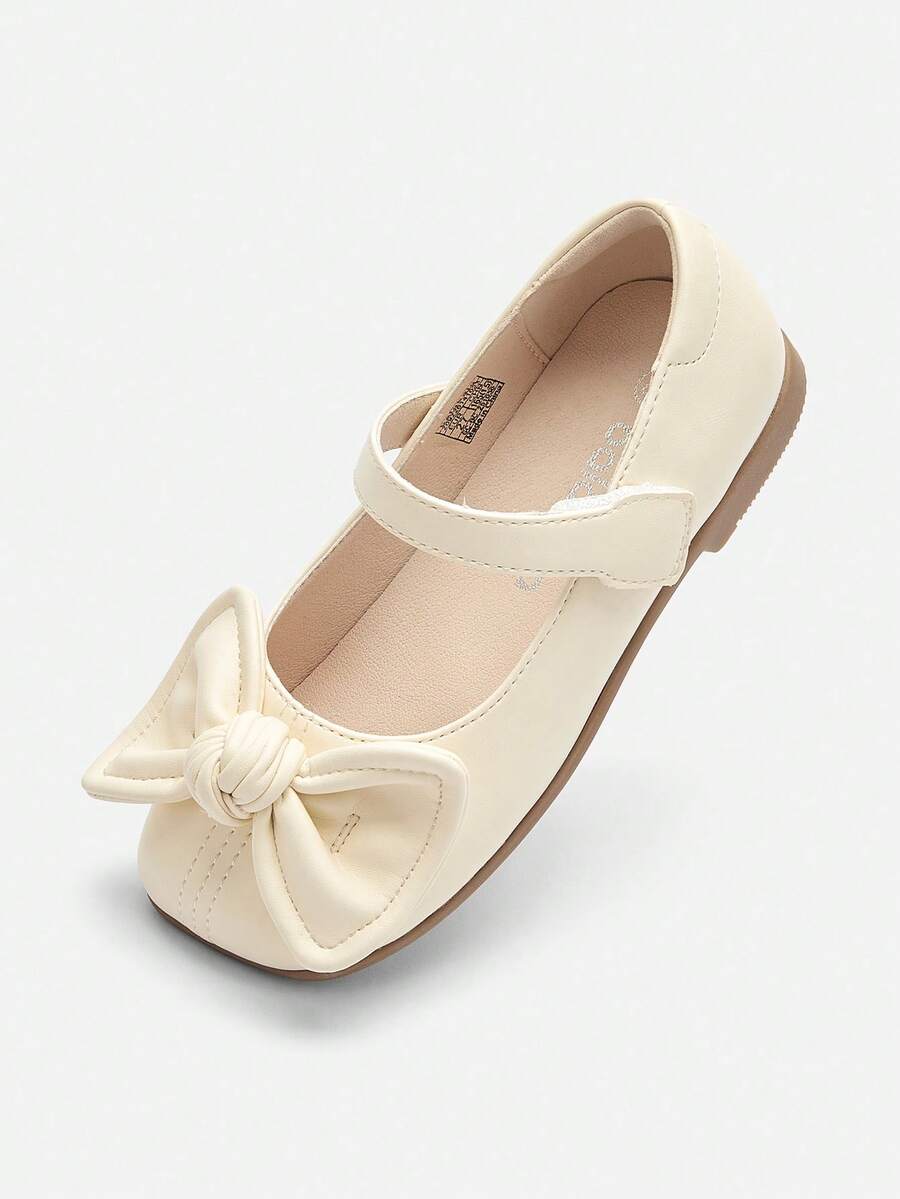 Balabala Giày búp bê dự tiệc cho bé gái, kiểu dáng thanh lịch, bóng bẩy, dễ thương, mềm mại và thoải mái, thích hợp làm giày công chúa năm 2026. - Trắng đục - Xem 1