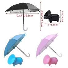 3pcs/Set Mobile Phone Sun Shade Umbrella With Suction Cup Holder, Outdoor Daily Use Mobile Phone Sun Shade Umbrella Stand - Multicolor - View 3