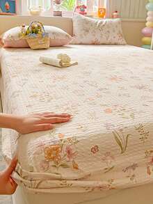 Bộ ga trải giường 3 món bằng vải voan bong bóng họa tiết hoa Begonia, bao gồm tấm bảo vệ nệm, vỏ nệm và bộ ga trải giường (1 ga trải giường có chun + 2 vỏ gối), mềm mại và thoải mái, chất liệu mịn, thoáng khí, có thể ngủ không cần mặc quần áo, che phủ toàn diện 360°, nhuộm màu chủ động, màu sắc tươi sáng, có thể giặt máy, phù hợp cho phòng ngủ, phòng khách, giường tầng trên và dưới trong ký túc xá sinh viên, unisex, dùng được cả bốn mùa. - Hoa Begonia Lắng Nghe Tiếng Gió - Xem 5