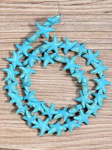 Yumfeel 37pcs Natural Howlite Sea Star Beads For Jewellery Making.Boho Spring And Summer Beach Style Stone Beads For DIY Bracelets ,Necklaces And Anklets. - Multicolor - View 16
