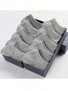 10 Pairs Unisex Solid Color Comfortable Lightweight Low-Cut Socks - Multicolor - View 8