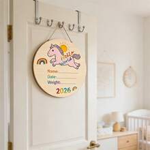 Baby Announcement Sign Hello World Wood Birth Announcement Sign Newborn Sign For Hospital - Blue - View 2