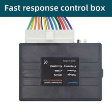 汽车遥控中央门锁报警无钥匙进入系统控制套件，适用于12V通用型后备箱开启装置 - 黑色 - 查看 3