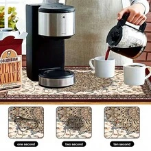 1 pieza Tapete de secado de platos con patrón floral europeo clásico, excelente absorción de agua, adecuado para mesa de comedor y cafetería, almohadilla de drenaje multiusos, regalo para el hogar, decoración de escritorio - XYLSD-94 - Ver 7