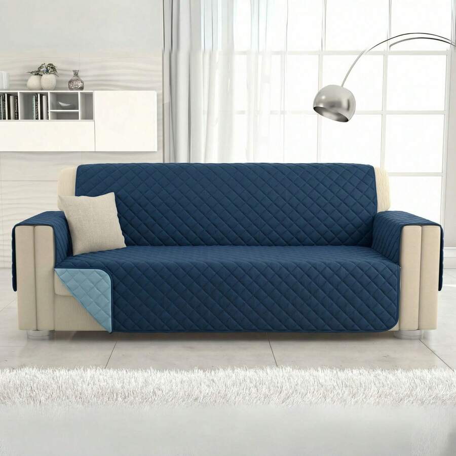 SERAPHINEX Couch Cover - Dark Blue + Bright Blue - View 1