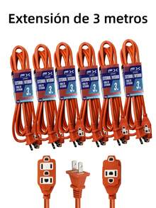 Domestic Electrical Extension Cord, 3M/5M/7M/15M/20M/25M, Multi-Outlet - 3 Metros -- 6 Piezas - View 8