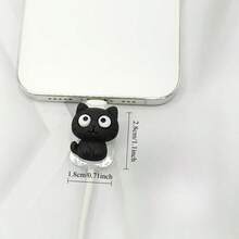 3个波浪猫TPU线缆保护套，耐用ABS材质线缆套管，兼容苹果18W/20W充电器，保护充电线免受损坏 - 彩色 - 查看 2