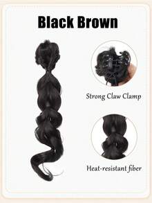 Tóc giả đuôi ngựa bện dài 16 inch, có kẹp càng cua, phù hợp với mọi kiểu tóc của phụ nữ để sử dụng hàng ngày. - Nhiều màu - Xem 13