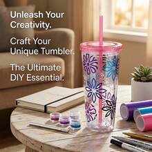 4 Pack 24oz Acrylic Cups Double Wall Acrylic Tumbler With Stopper Plastic Snow Globe Drinking Cup, Colorful Lid - 無色 - 查看 4