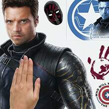 RoomMates RMK4700GM Falcon and The Winter Soldier Winter Soldier Peel and Stick Giant Wall Decal - Rojo Azul Negro - Ver 5