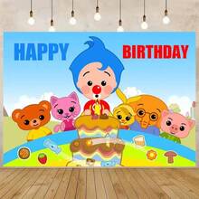 P-Lim Plim Photography Backdrop Clown Baby Shower Happy Birthday Party Photo Background Photo Studio Props Decor Banner Tapestry Flag - Nhiều màu - Xem 3