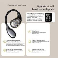 Lenovo 联想 TA320 开放式无线耳机，2026 新款，蓝牙 5.4 稳定连接，低延迟，长续航，HiFi 音质，ENC 通话降噪，抗干扰 - 查看 4