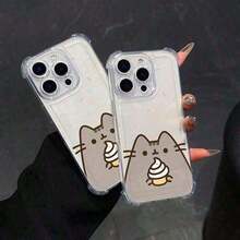 1Pc1PcNew Model Fashionable Phone Case 17 Pro MaxShockproof Transparent Soft Back 16 15 14 13 12 11 Pro Max With Funny Pusheens Pattern PhoneSuitable For 17 AirSimple Cute Floral Character Pattern For Girls Holiday Giftphone Cases Case 17 Case 17 Pro Case 17 Pro Max CaseStay On  With A Variety Of Styles To Make Your Phone The Center Of Attention - 顏色1 - 查看 3