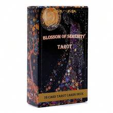 宁静之花塔罗牌 78张塔罗牌套装 色彩缤纷的宇宙艺术占卜神谕卡，适合初学者和进阶读者，提供直觉、灵性指导、冥想和算命，是正念和自我发现的礼品套装。 - 薄荷藍 - 查看 1