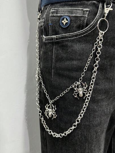 1 chiếc dây chuyền hình nhện phong cách Gothic, phụ kiện độc đáo phong cách Punk Hip-Hop, phù hợp cho cả nam và nữ, có thể đeo hàng ngày.