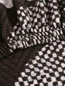 1/4pcs Elastic Chair Cover, Polyester Fiber Chair Cover, Hotel Home Chair Cover - Black - View 6