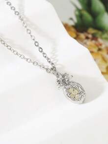 1. Mặt dây chuyền hình trái cây đính đá Zirconia thiết kế riêng, thời trang và đa năng, phù hợp cho phụ nữ đeo trong mọi dịp, có thể dùng làm quà tặng cho bạn bè hoặc người yêu. - mặt dây chuyền trái cây - Xem 7