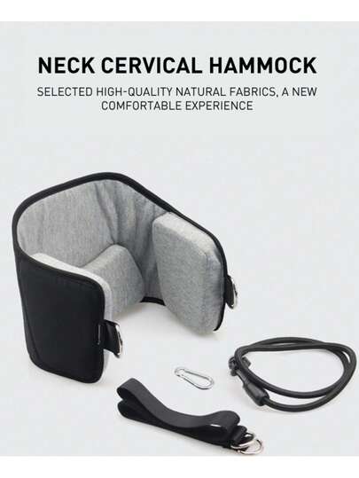 1개 넥 해먹 (수면 안대 1개 포함), 경량 인체공학적 윤곽 디자인, 통기성 패브릭 넥 스트레처, 여행, 가정, 사무실에 적합, 목 불편함 완화