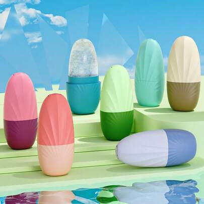 1pc Silicone Ice Face Roller Mold - Reusable Ice Cube Tray, Holiday-Themed Beauty Tool For Relieving Puffy Eyes, Skincare And Facial Massage