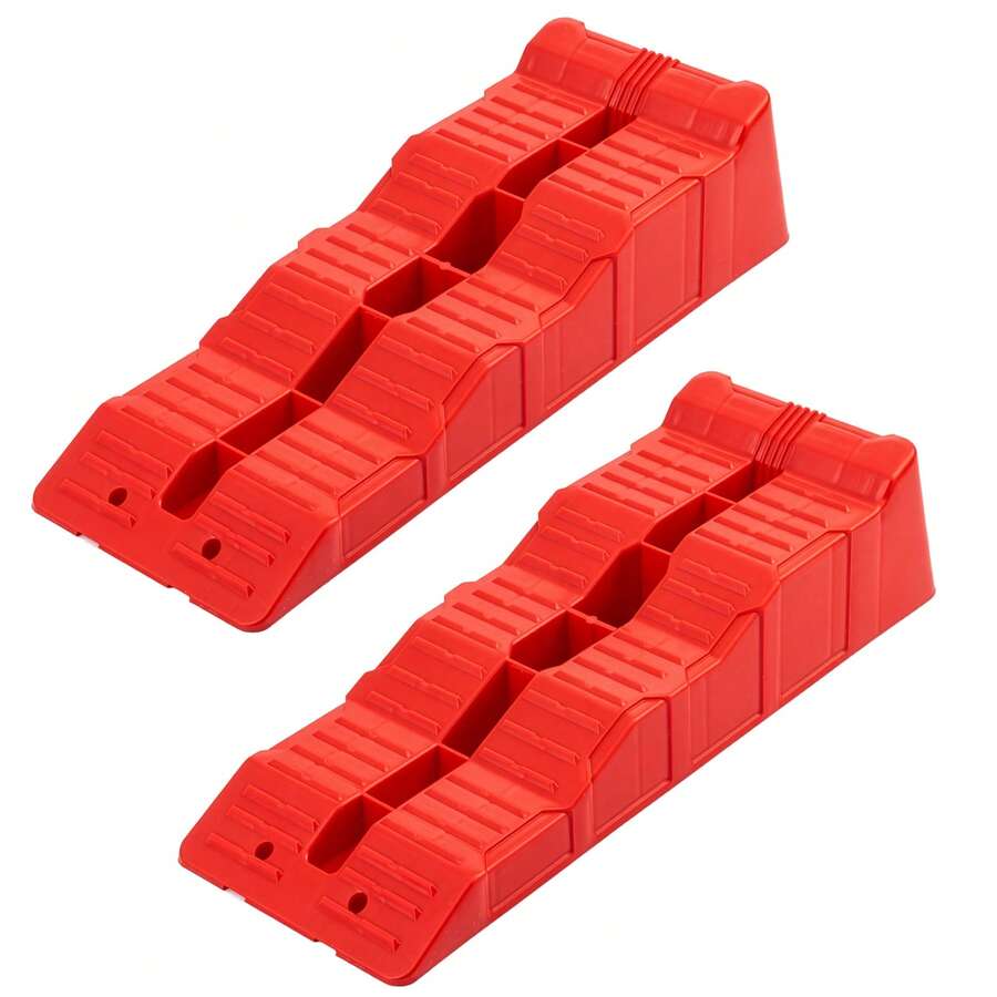 Capacity Kerb Ramp – 2.5 Ton 3-Step Ramps For Motorhome, Campervan & Trailer Levelling - Rojo - Ver 1
