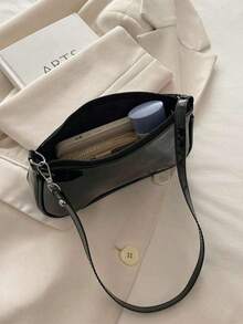 New Fashionable Versatile Shoulder Bag, Women Underarm Handbag - Black - View 3