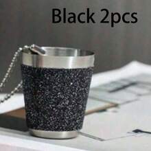 10/4/2/1件装不锈钢链条小酒杯，可爱迷你酒杯，射击杯套装，创意饮酒杯，可重复使用小型派对杯，派对游戏子弹杯，30毫升不锈钢酒杯配项链链条，香槟杯，适合婚礼、单身派对、品酒会等场合 - 彩色 - 查看 11