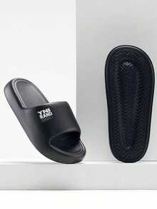 Dép lê unisex tối giản thời trang mùa hè mới, đa năng cho sử dụng hàng ngày. Đế dày chống trơn trượt, thoáng khí và mềm mại. Được làm từ EVA, thiết kế dành cho phòng tắm, kháng khuẩn và chống trơn trượt, bảo vệ chân, nhanh khô. Thiết kế siêu giảm sốc, thích hợp cho bãi biển/ngoài trời/trong nhà/phòng ngủ/phòng tắm, v.v. [Nên chọn lớn hơn một cỡ so với thường lệ để thoải mái hơn] - màu đen - Xem 3