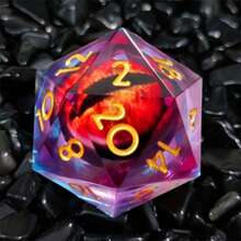 1pc Rotating D20 Eyeball Polyhedral Dice, Transparent Resin Handmade Dice For Role-Playing Games, Board Games, MTG, Pathfinder, RPG, Party Gifts And Decorations - Multicolor - View 15