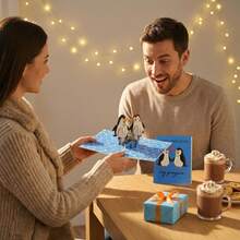 1 set de carte d'anniversaire artisanale 3D avec pingouin et enveloppe "JOYEUX ANNIVERSAIRE À MON PINGOUIN", carte de décoration d'anniversaire mignonne, idéale pour envoyer à un partenaire, un petit ami - Voir 8