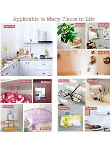 60pcs/30pcs/20pcs/10pcs/1pc Transparent Thickened Adhesive Hooks - Multicolor - View 6