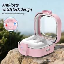 Galaxy Buds4 耳机保护套，Buds4/4 Pro 锁定开关防丢套耳机保护壳（不含耳机） - 粉色 - 查看 2