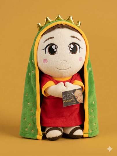 Peluche Jesús sagrado corazón reza el padre nuestro virgen Maria peluche religioso con sonido
