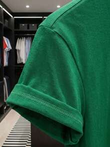 Stylish Unisex T-Shirt Supporting The Brazilian National Football Team, Short Sleeve, Men's And Women's, 100% Cotton, Casual, Crew Neck - 綠色 - 查看 4