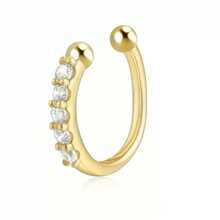 1件装鼻环鼻钉耳夹镶钻耳环，波西米亚风独特鼻夹，女士假鼻环，无需穿孔，时尚个性化礼物 - 假鼻環款式 - 查看 6