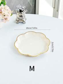 1 chiếc khay hình hoa mai, khay đa năng dùng trong gia đình, đĩa đựng kẹo. - trắng - Xem 11