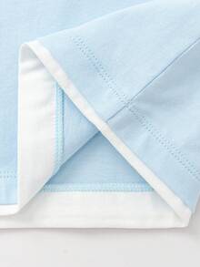 Balabala 男婴两件套清凉柔软透气时尚夏季街头服饰套装 2026 - 冰藍 - 查看 5