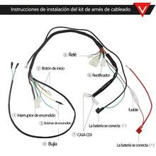 Electrics Para Atv Quad 125/150/200/250cc Cdi Coil Cableado Conjunto de Estator CDI de Arnés de Cableado Eléctrico for ATV QUAD 250CC - A - Ver 9