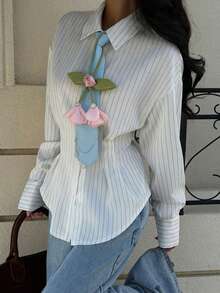 1 chiếc vòng cổ choker hoa 3D đính đá lấp lấp lánh và ngọc trai giả dễ thương dành cho nữ, thích hợp cho các bữa tiệc, tiệc chiêu đãi, họp mặt, tạo phong cách cá nhân độc đáo. - Nhiều màu - Xem 2