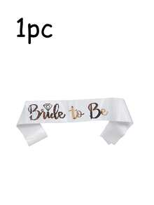 Bridal Shoulder Straps, White/Champagne Color Bridal Decor, Bridesmaid Decorative Sash, Elegant Wedding Decor Shoulder Straps, Bridal Shower Decorations, Bridal Shower Shoulder Straps, Suitable For Bachelorette Party, Prom And Wedding Celebrations, Perfect For Bridal Shower, Decor, Party Supplies - Multicolor - View 9