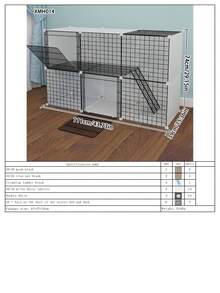 宠物围栏狗笼小型室内家用隔离屏障兔猫别墅狗窝宠物笼 - 彩色 - 查看 13